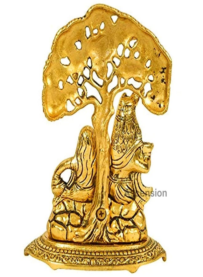 أسينشين تمثال رادها كريشنا المعدني من أسينشن، قطعة ديكور مميزة لغرفة الصلاة، ديكور منزلي، مكتب، هدية (7 × 6 بوصات) ذهبي - Image 5